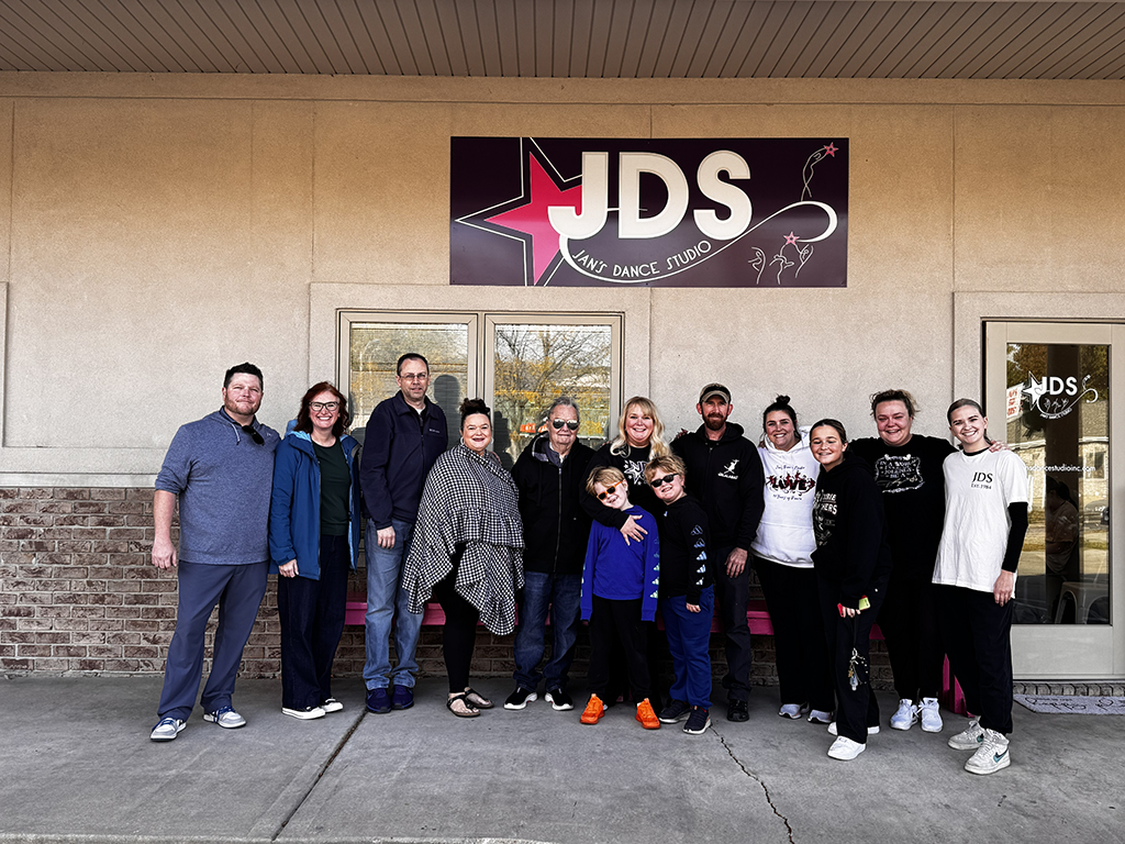 Gretchen Burghart-Bice outside Jan's Dance Studio after using an SBA 504 loan Illinois to buy the building